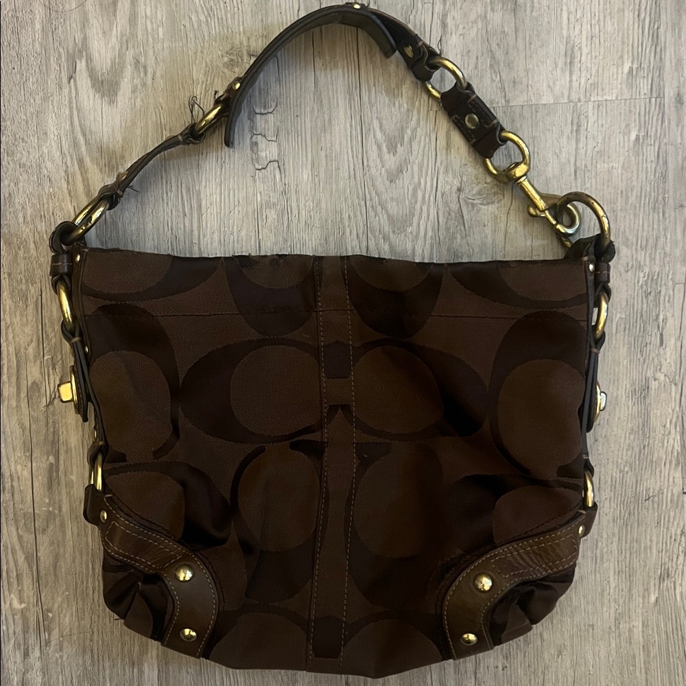 Coach Monogram Carly Hobo